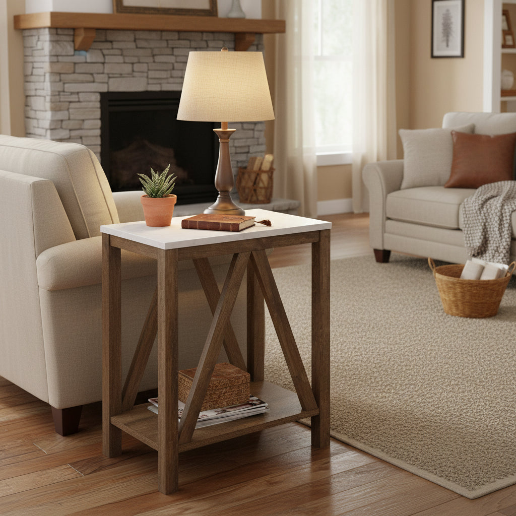 Table d'appoint en forme de A