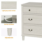 Commode à 6 tiroirs, très grande, gris clair