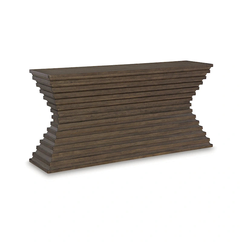 Table d'appoint marron — Largeur 72 x Profondeur 18 x Hauteur 34,75