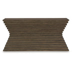 Table d'appoint marron — Largeur 72 x Profondeur 18 x Hauteur 34,75