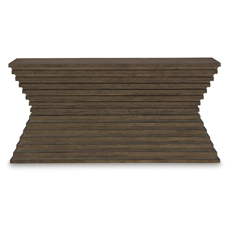 Table d'appoint marron — Largeur 72 x Profondeur 18 x Hauteur 34,75
