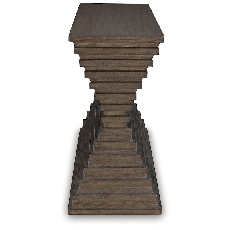 Table d'appoint marron — Largeur 72 x Profondeur 18 x Hauteur 34,75