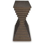 Table d'appoint marron — Largeur 72 x Profondeur 18 x Hauteur 34,75