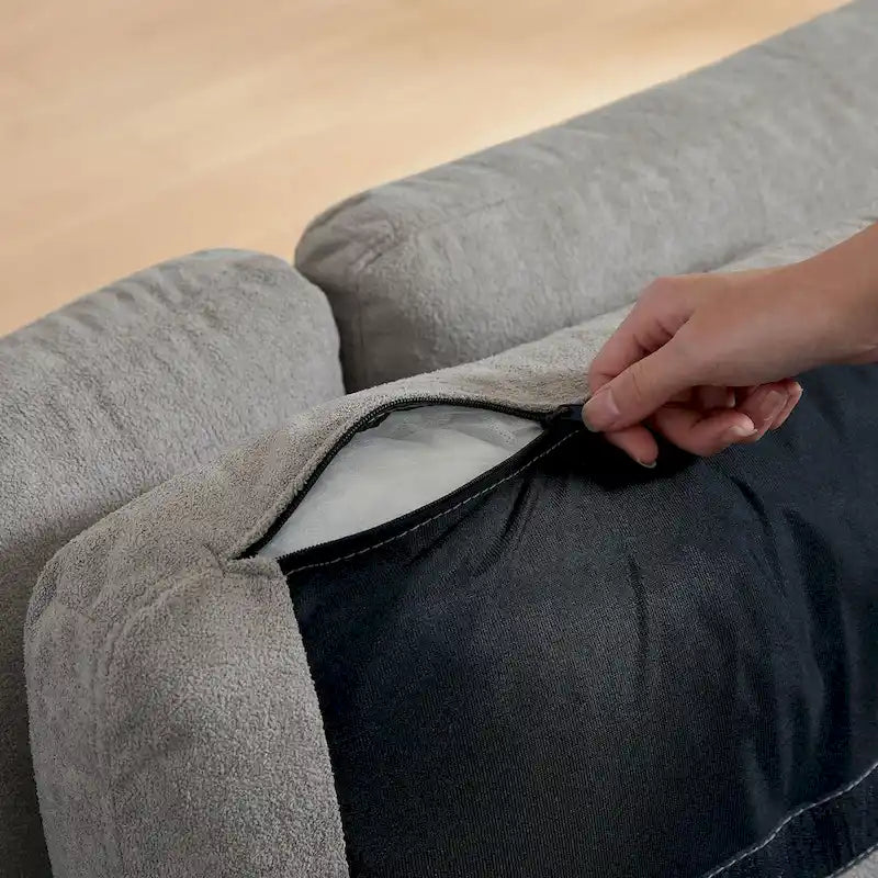 Canapé d'angle réversible spacieux de 102,56 avec méridienne