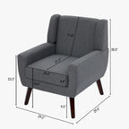 Fauteuil d'appoint moderne rembourré