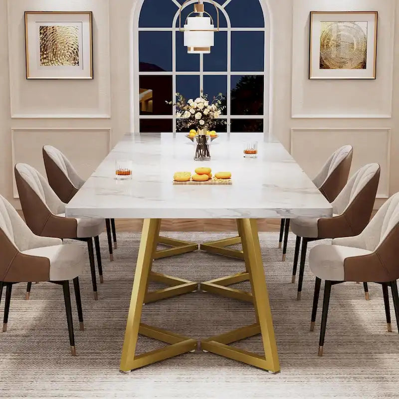 Table à manger carrée en bois de 31,5 pouces avec base en métal