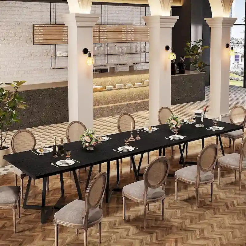 Table à manger carrée en bois de 31,5 pouces avec base en métal
