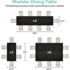 Table à manger carrée en bois de 31,5 pouces avec base en métal