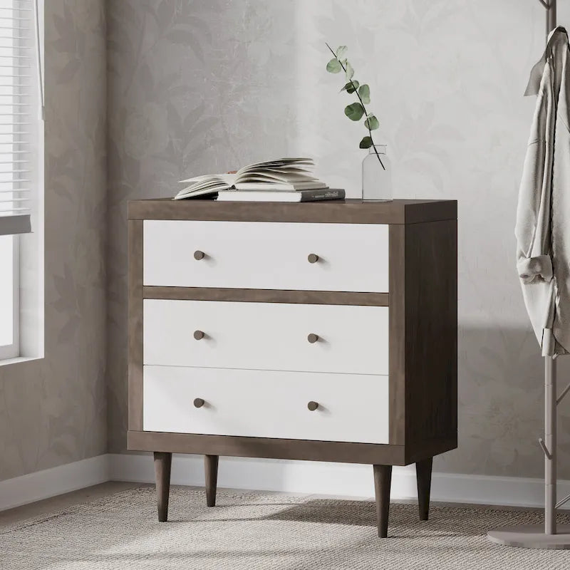 Commode trois tiroirs de style moderne du milieu du siècle