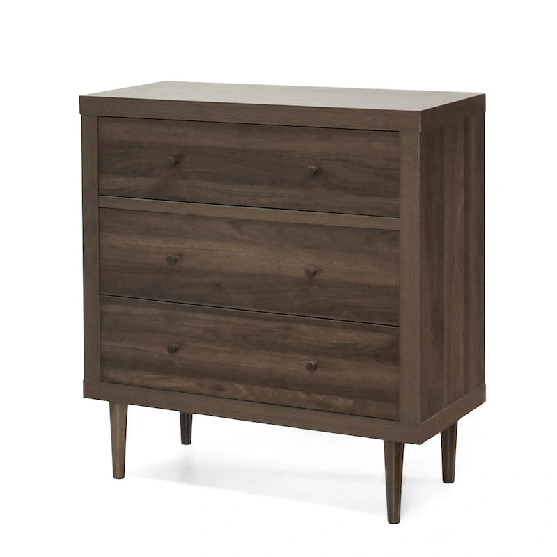 Commode trois tiroirs de style moderne du milieu du siècle