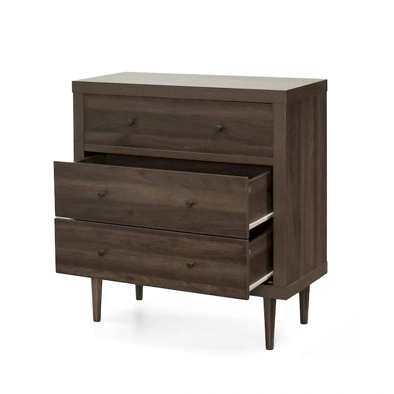 Commode trois tiroirs de style moderne du milieu du siècle