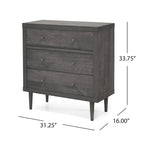 Commode trois tiroirs de style moderne du milieu du siècle