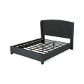 Lit plateforme rembourré format très grand ("King Size") à profil bas