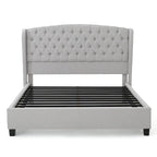 Lit plateforme rembourré format très grand ("King Size") à profil bas