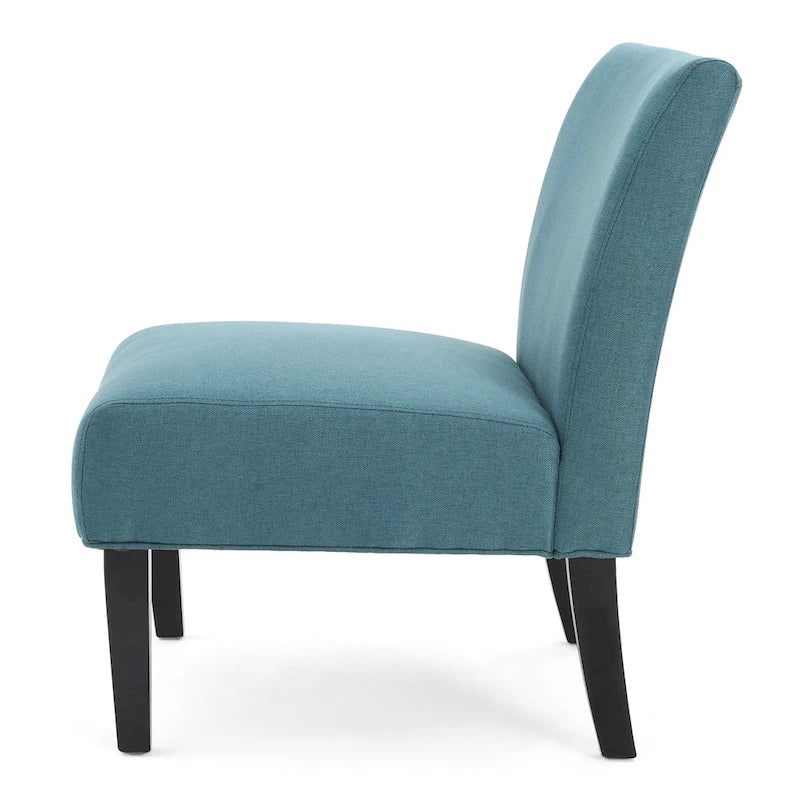 Chaise en tissu moderne sans accoudoirs — Longueur 22.50 x Largeur 29.50 x Hauteur 32.00