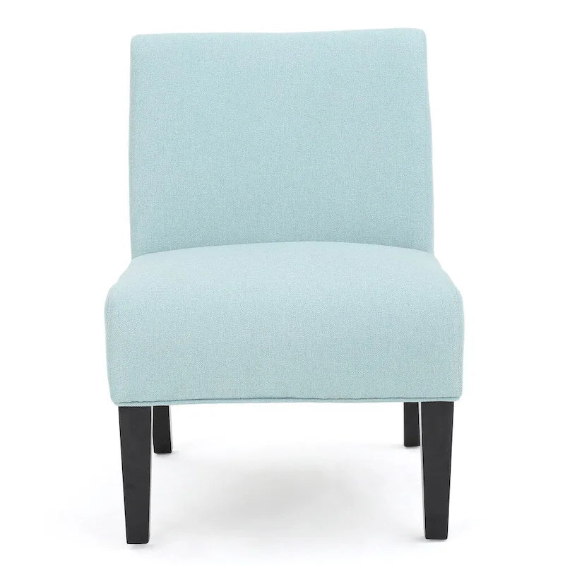 Chaise en tissu moderne sans accoudoirs — Longueur 22.50 x Largeur 29.50 x Hauteur 32.00
