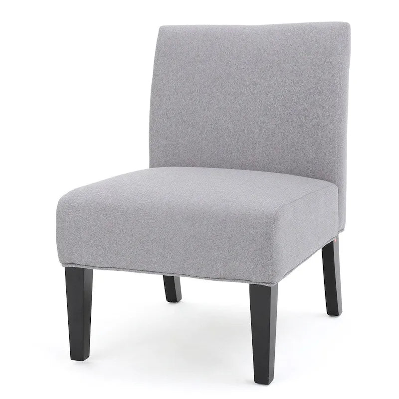 Chaise en tissu moderne sans accoudoirs — Longueur 22.50 x Largeur 29.50 x Hauteur 32.00