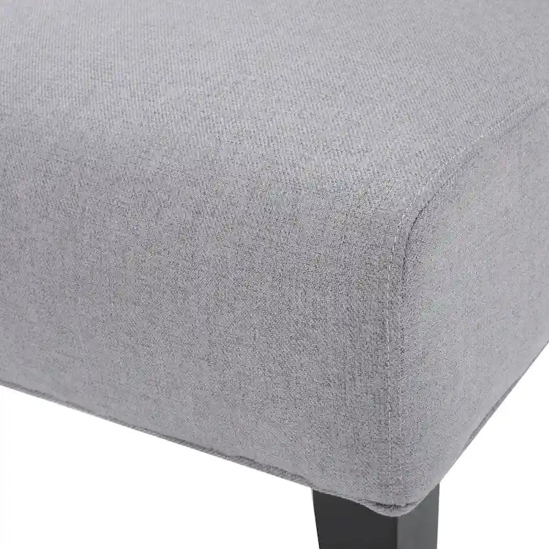 Chaise en tissu moderne sans accoudoirs — Longueur 22.50 x Largeur 29.50 x Hauteur 32.00