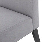 Chaise en tissu moderne sans accoudoirs — Longueur 22.50 x Largeur 29.50 x Hauteur 32.00