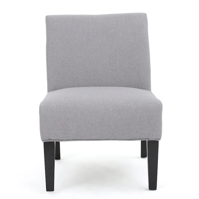 Chaise en tissu moderne sans accoudoirs — Longueur 22.50 x Largeur 29.50 x Hauteur 32.00