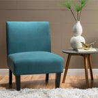 Chaise en tissu moderne sans accoudoirs — Longueur 22.50 x Largeur 29.50 x Hauteur 32.00