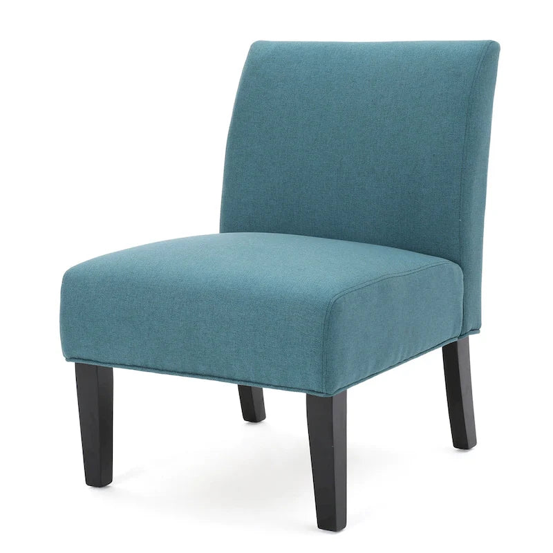 Chaise en tissu moderne sans accoudoirs — Longueur 22.50 x Largeur 29.50 x Hauteur 32.00