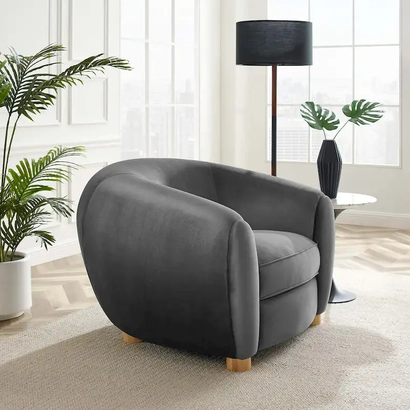 Fauteuil Abundant en Velours Performance
