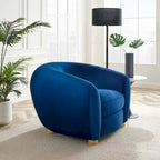 Fauteuil Abundant en Velours Performance