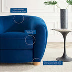Fauteuil Abundant en Velours Performance