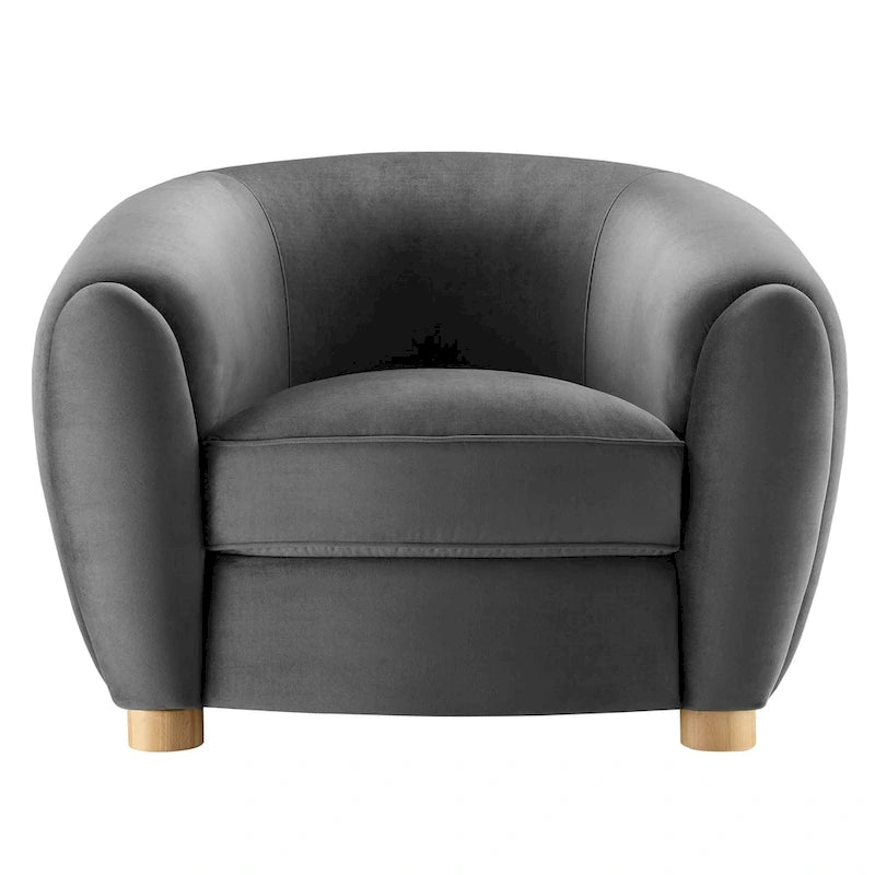 Fauteuil Abundant en Velours Performance