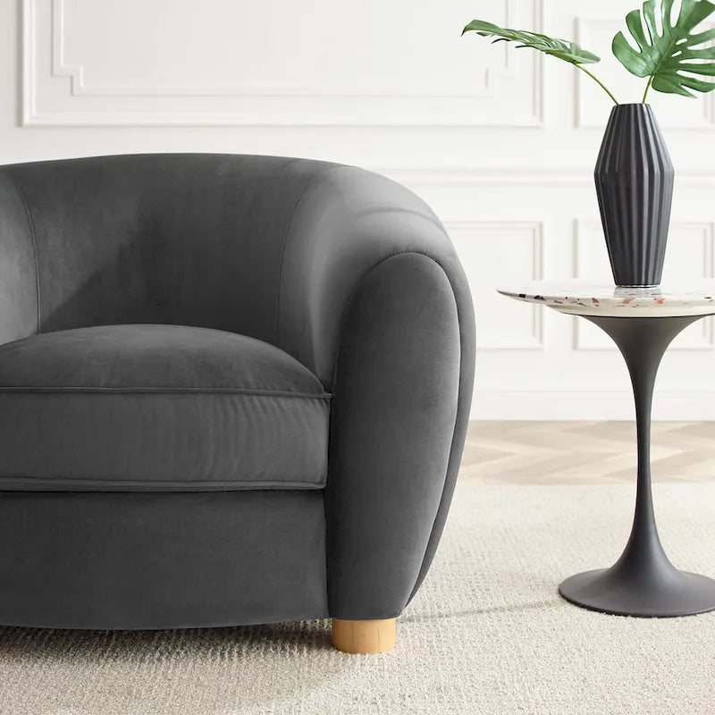 Fauteuil Abundant en Velours Performance