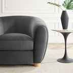 Fauteuil Abundant en Velours Performance