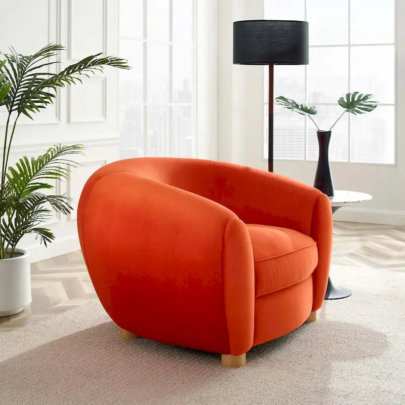 Fauteuil Abundant en Velours Performance