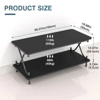 Table basse de salon moderne, comprenant une table basse en bois et une table d'appoint.