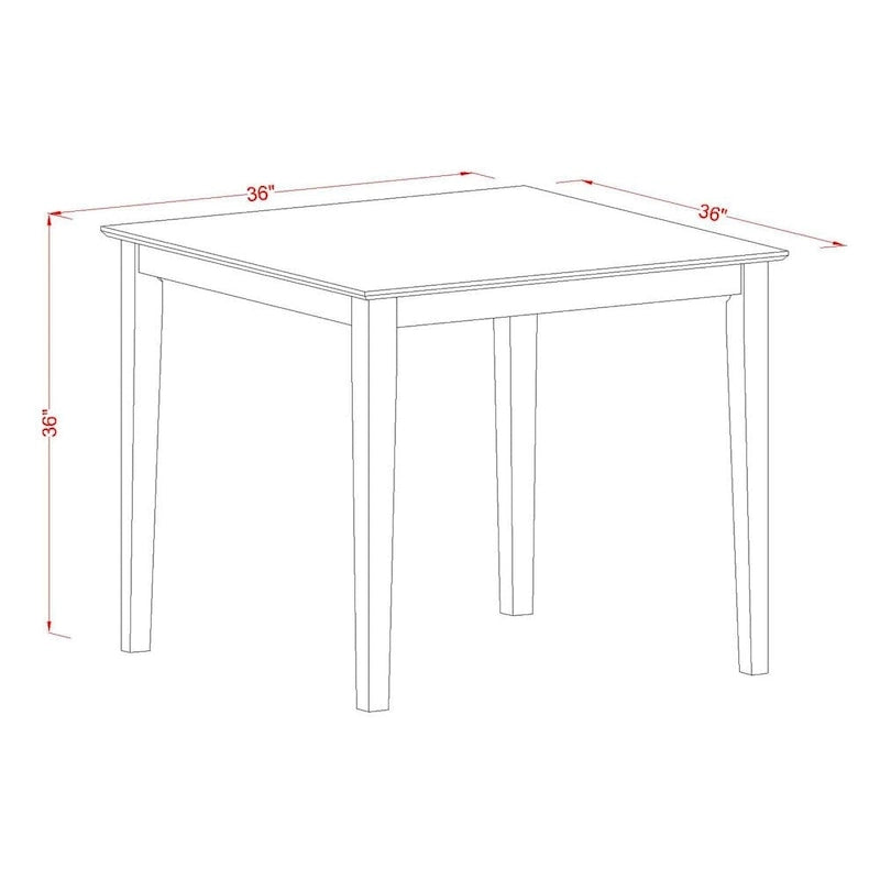 Table de salle à manger carrée de style bar – conçue spécifiquement pour les petits espaces (plusieurs finitions disponibles)