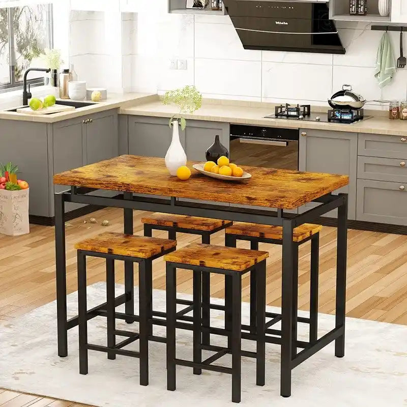 Comptoir de bar, table et chaises de style ferme moderne