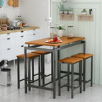 Comptoir de bar, table et chaises de style ferme moderne