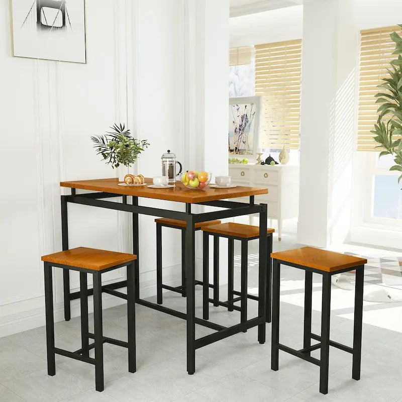 Comptoir de bar, table et chaises de style ferme moderne