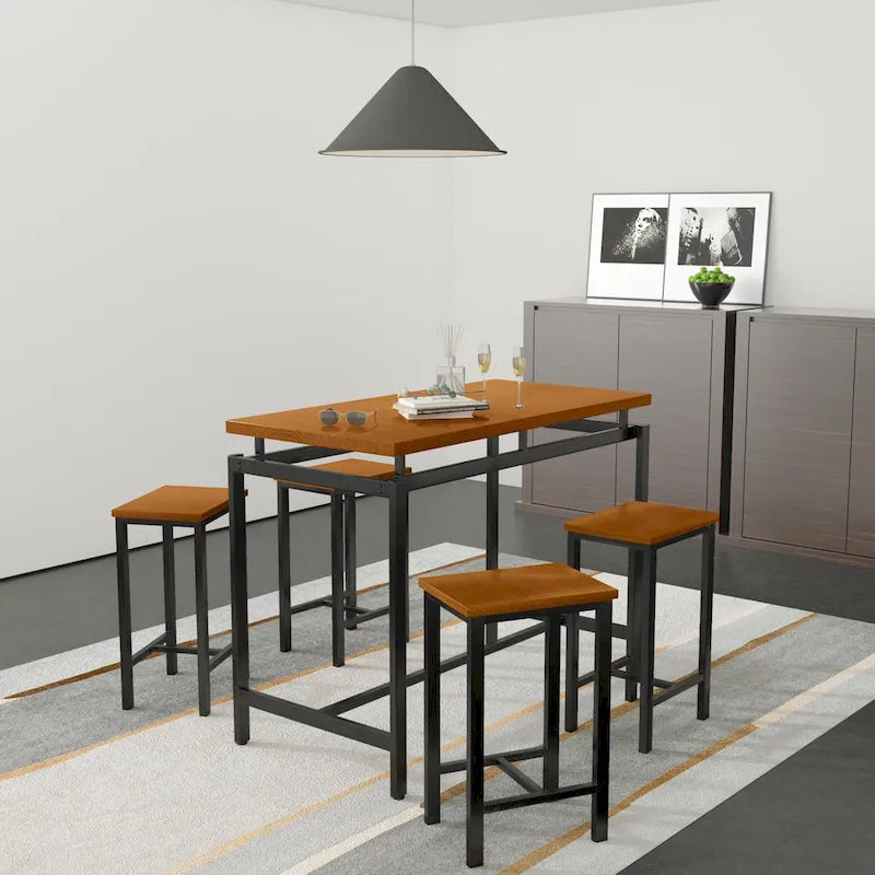 Comptoir de bar, table et chaises de style ferme moderne