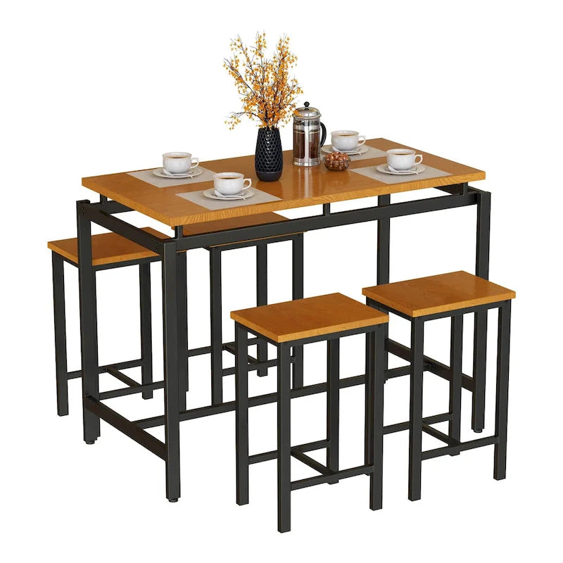 Comptoir de bar, table et chaises de style ferme moderne