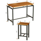 Comptoir de bar, table et chaises de style ferme moderne