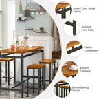 Comptoir de bar, table et chaises de style ferme moderne