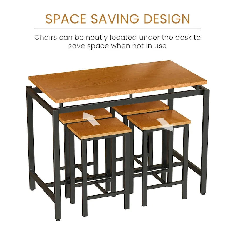 Comptoir de bar, table et chaises de style ferme moderne