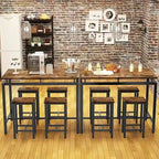 Comptoir de bar, table et chaises de style ferme moderne