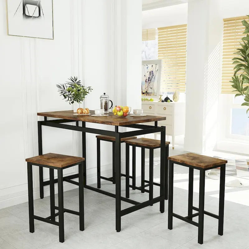 Comptoir de bar, table et chaises de style ferme moderne