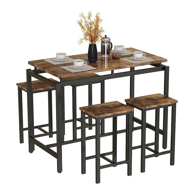 Comptoir de bar, table et chaises de style ferme moderne