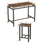 Comptoir de bar, table et chaises de style ferme moderne
