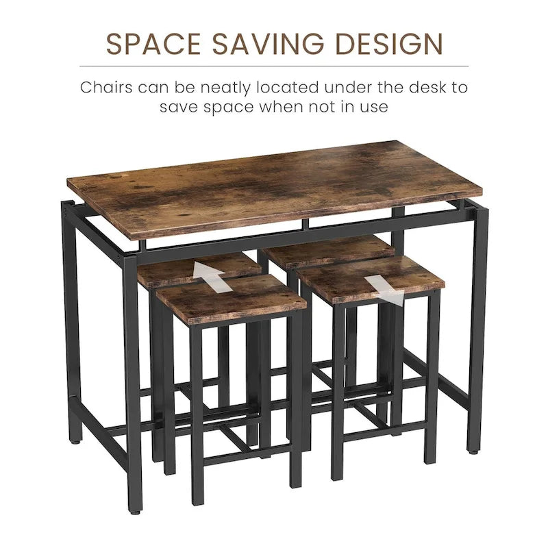Comptoir de bar, table et chaises de style ferme moderne