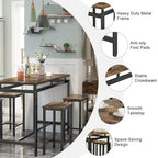 Comptoir de bar, table et chaises de style ferme moderne