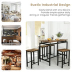 Comptoir de bar, table et chaises de style ferme moderne